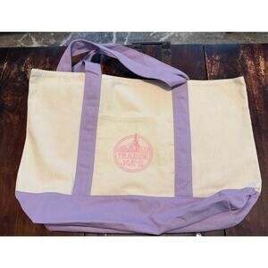 Trader Joe's Viral Lavender Purple L Canvas Tote Bag Reusable Spring 2026 Easter